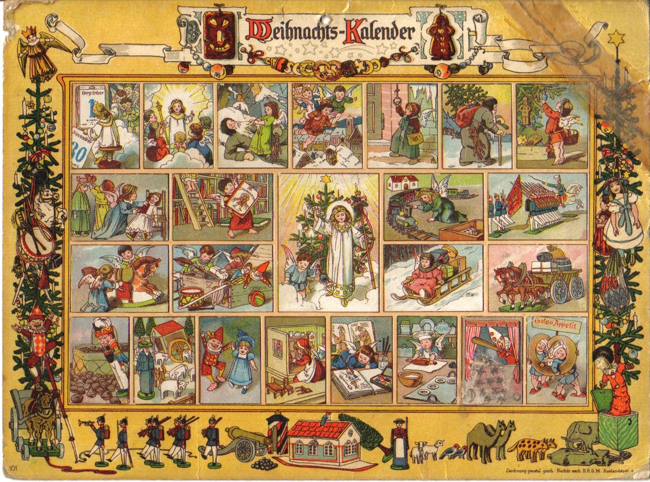 117-Richard_Ernst_Kepler_-_Im_Lande_des_Christkinds Szal w serducha - historia kalendarza adwentowego - "M" Szale Szaraki, wełna i ... 11 - Szydełko Pani Myszy