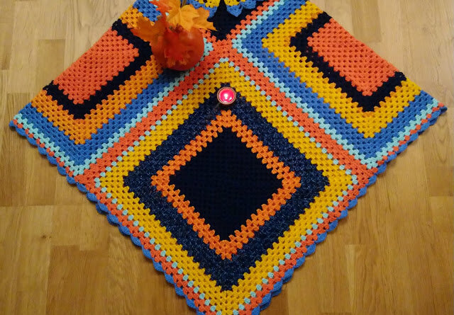 Poncho "Fantazja" - pamięci Babci Marysi