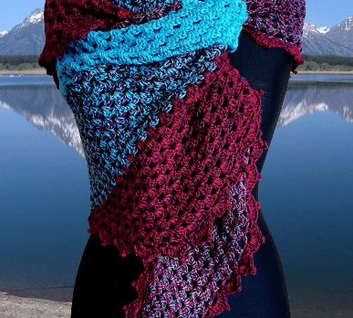 "Flying to the moon" - shawl