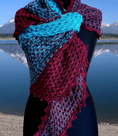 "Flying to the moon" - shawl