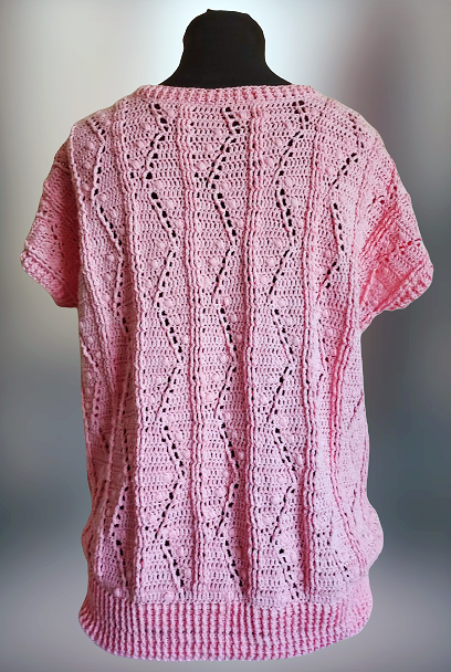 * Top w różu * Bluzki bawełna, Pastele 4 * Top w różu * Bluzki bawełna, Pastele 3 - Szydełko Pani Myszy