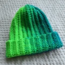 Czapka szydełkowa beanie - "Zielony neon" - obrazek 2