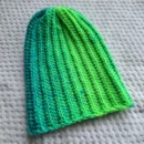Czapka szydełkowa beanie - "Zielony neon" - obrazek 4
